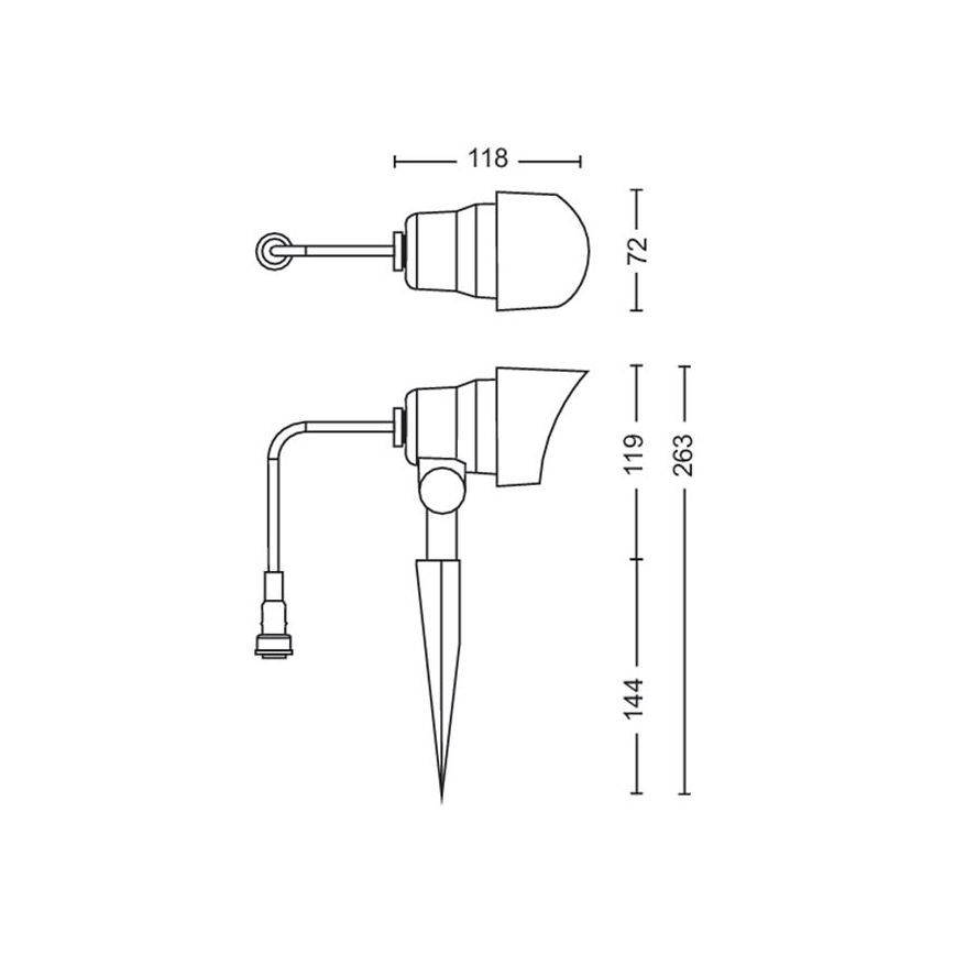Philips - Foco exterior LED LED/6W/12V 4000K IP44