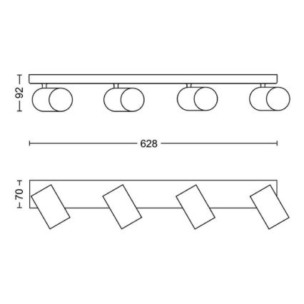 Philips - Foco 4xGU10/5,5W/230V