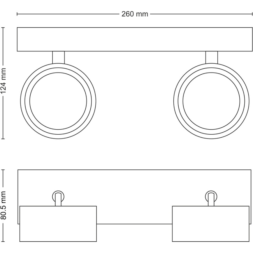 Philips - Foco LED 2xLED/5,5W/230V branco
