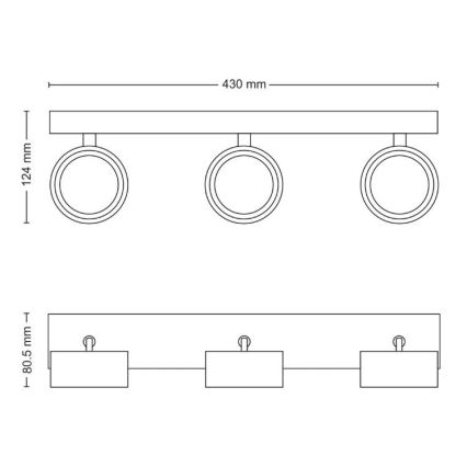 Philips - Foco LED 3xLED/5,5W/230V branco
