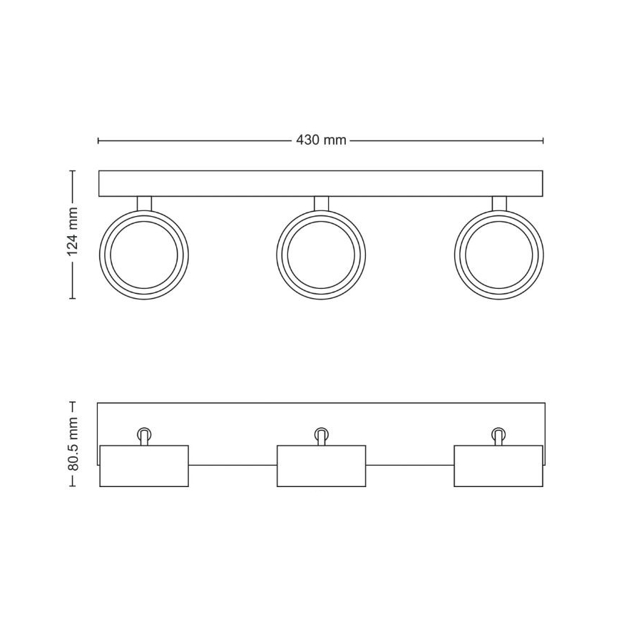 Philips - Foco LED 3xLED/5,5W/230V branco