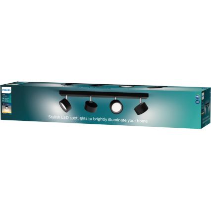 Philips - Foco LED 4xLED/5,5W/230V preto