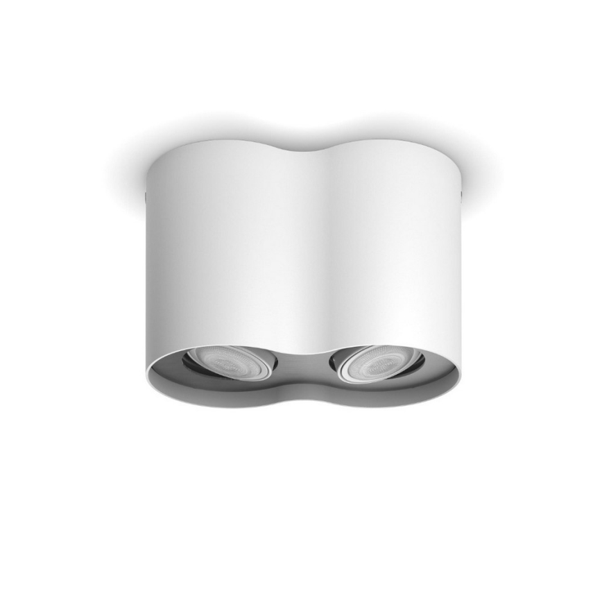 Philips - Foco LED com regulação Hue PILLAR 2xGU10/5W/230V + controlo remoto