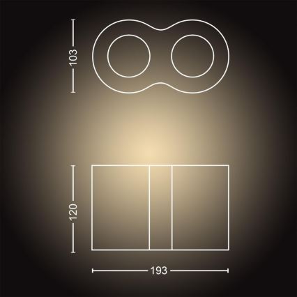 Philips - Foco LED com regulação Hue PILLAR 2xGU10/5W/230V + controlo remoto