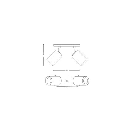 Philips - Foco LED RGBW com regulação Hue FUGATO 2xGU10/4,2W/230V 2000-6500K branco