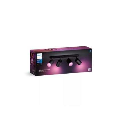 Philips - Foco LED RGBW com regulação Hue FUGATO 4xGU10/4,2W/230V 2000-6500K preto