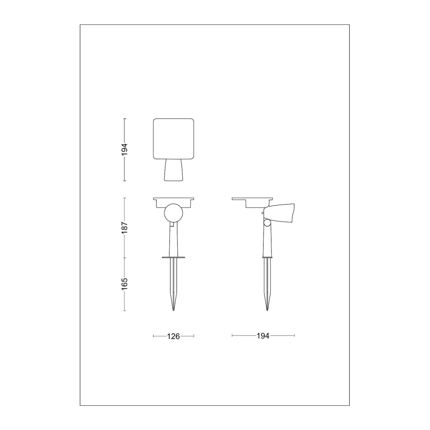 Philips - Foco LED Solar ASHLYN LED/1,4W/3,7V 2700K IP44