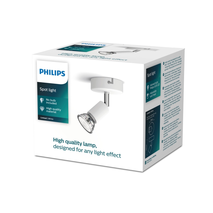 Philips - Foco 1xGU10/50W/230V branco