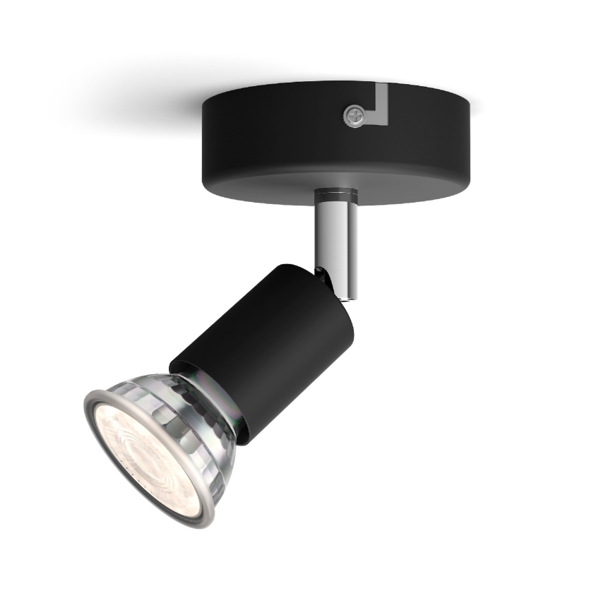 Philips - Foco 1xGU10/50W/230V preto