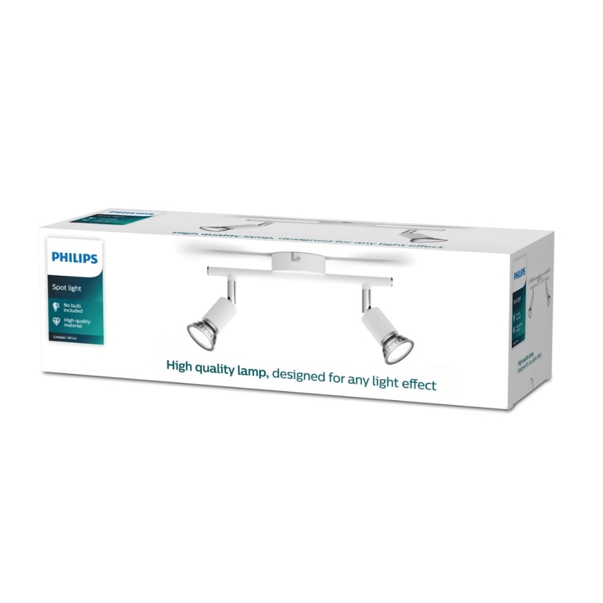 Philips - Foco 2xGU10/50W/230V branco
