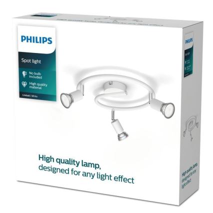 Philips - Foco 3xGU10/50W/230V branco