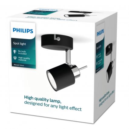 Philips - Foco 1xGU10/35W/230V preto