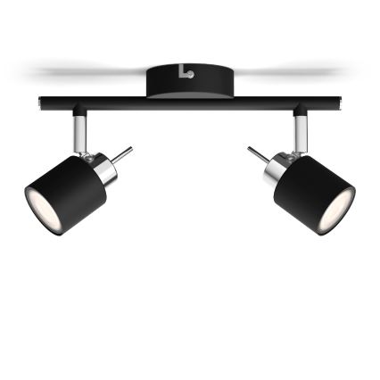 Philips - Foco 2xGU10/35W/230V preto