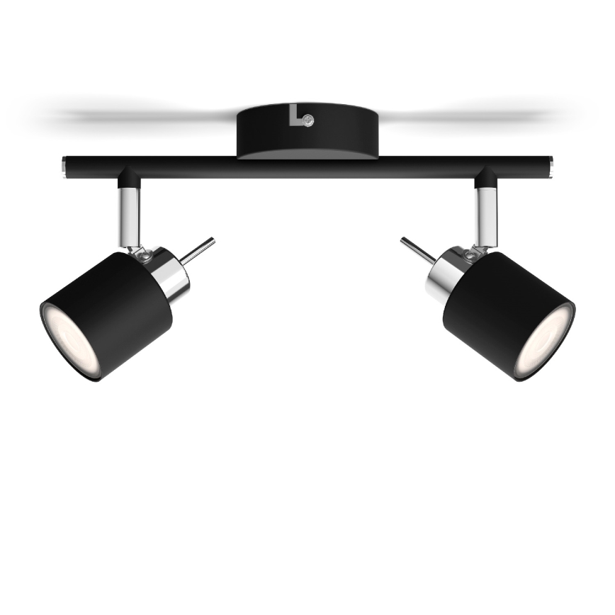 Philips - Foco 2xGU10/35W/230V preto
