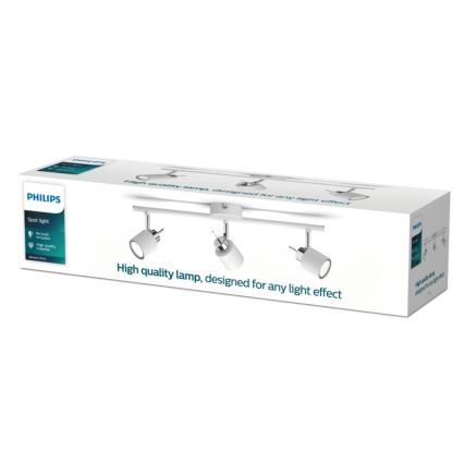 Philips - Foco 3xGU10/35W/230V branco
