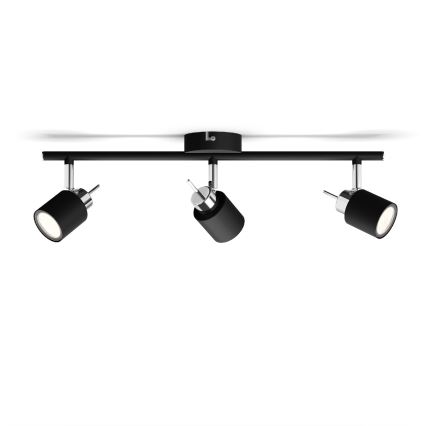 Philips - Foco 3xGU10/35W/230V preto