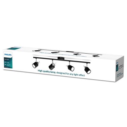 Philips - Foco 4xGU10/35W/230V preto