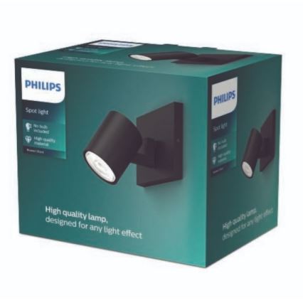 Philips - Foco RUNNER 1xGU10/20W/230V preto