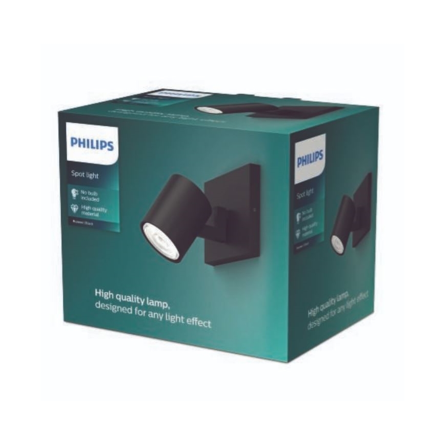 Philips - Foco RUNNER 1xGU10/20W/230V preto