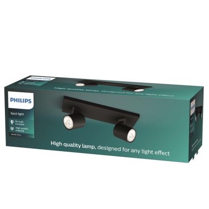 Philips - Foco RUNNER 2xGU10/20W/230V preto