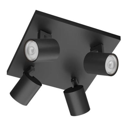 Philips - Foco 4xGU10/20W/230V preto