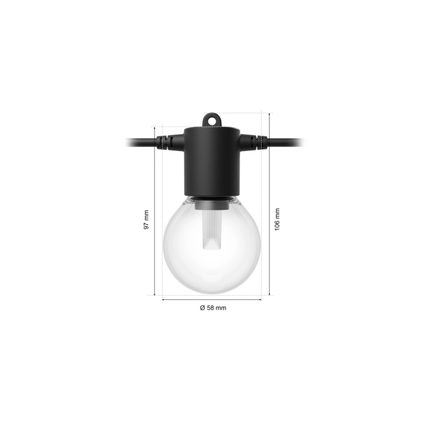 Philips - Guirlanda LED RGBW dimerizável para exteriores Hue FESTAVIA 10xLED 7m IP65