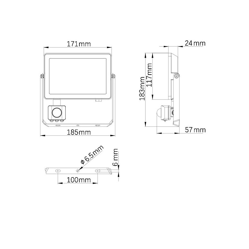 Philips - Holofote exterior LED com sensor PROJECTLINE LED/30W/230V IP65 3000K