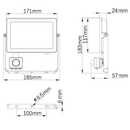 Philips - Holofote exterior LED com sensor PROJECTLINE LED/30W/230V IP65 4000K