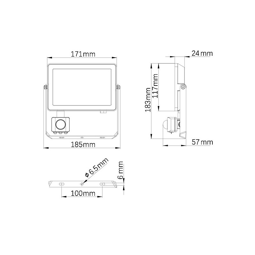 Philips - Holofote exterior LED com sensor PROJECTLINE LED/30W/230V IP65 4000K