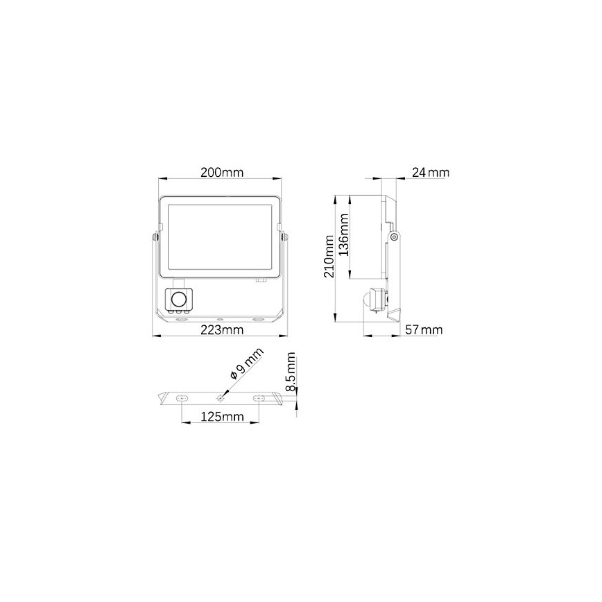 Philips - Holofote exterior LED com sensor PROJECTLINE LED/50W/230V IP65 4000K