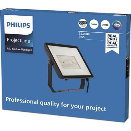 Philips - Holofote exterior LED PROJECTLINE LED/100W/230V IP65 3000K
