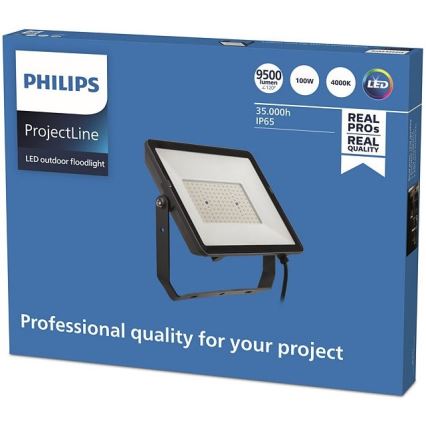 Philips - Holofote exterior LED PROJECTLINE LED/100W/230V IP65 4000K