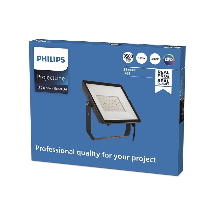 Philips - Holofote exterior LED PROJECTLINE LED/100W/230V IP65 4000K