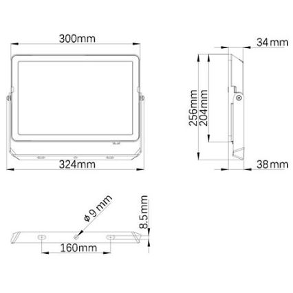 Philips - Holofote exterior LED PROJECTLINE LED/100W/230V IP65 4000K