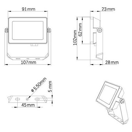 Philips - Holofote exterior LED PROJECTLINE LED/10W/230V IP65 3000K