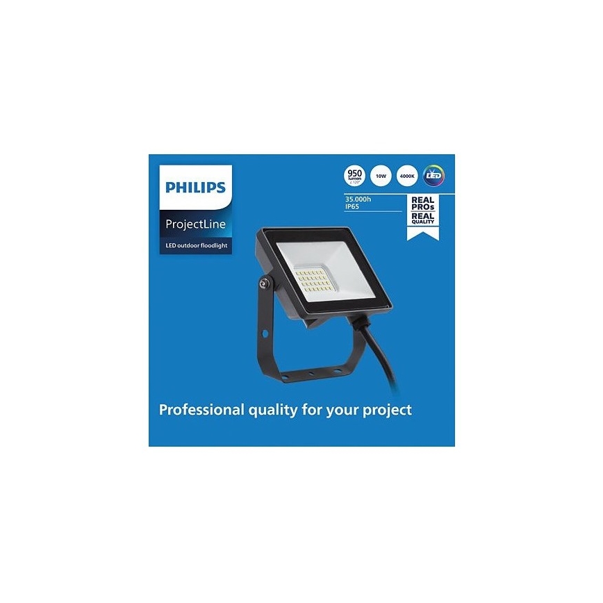 Philips - Holofote exterior LED PROJECTLINE LED/10W/230V IP65 4000K