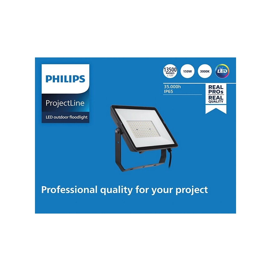 Philips - Holofote exterior LED PROJECTLINE LED/150W/230V IP65 3000K