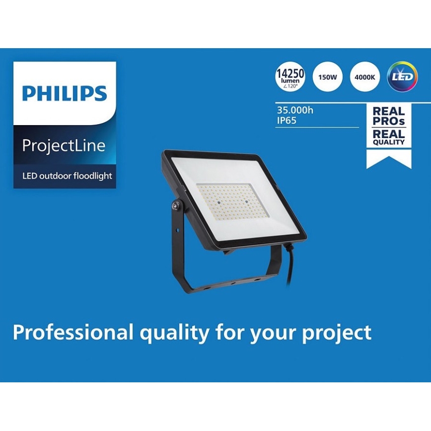 Philips - Holofote exterior LED PROJECTLINE LED/150W/230V IP65 4000K