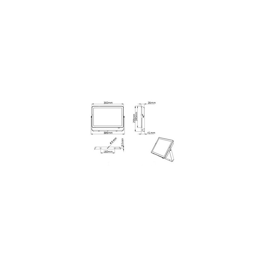 Philips - Holofote exterior LED PROJECTLINE LED/150W/230V IP65 4000K