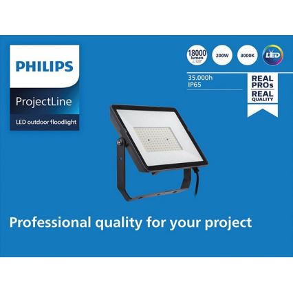 Philips - Holofote exterior LED PROJECTLINE LED/200W/230V IP65 3000K