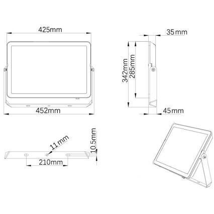 Philips - Holofote exterior LED PROJECTLINE LED/200W/230V IP65 3000K