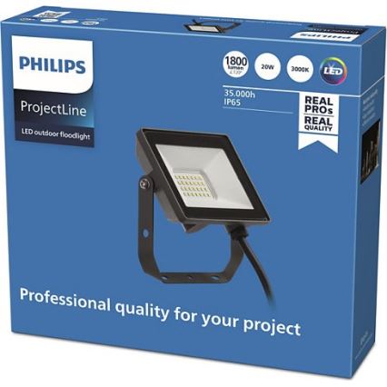 Philips - Holofote exterior LED PROJECTLINE LED/20W/230V IP65 3000K