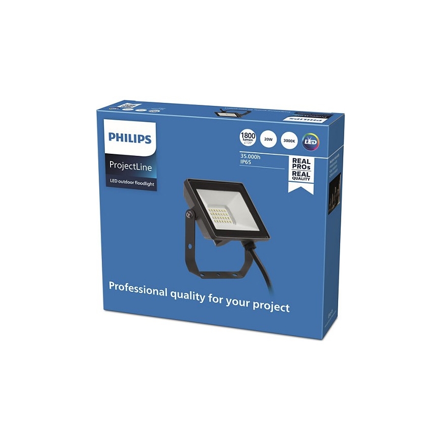 Philips - Holofote exterior LED PROJECTLINE LED/20W/230V IP65 3000K