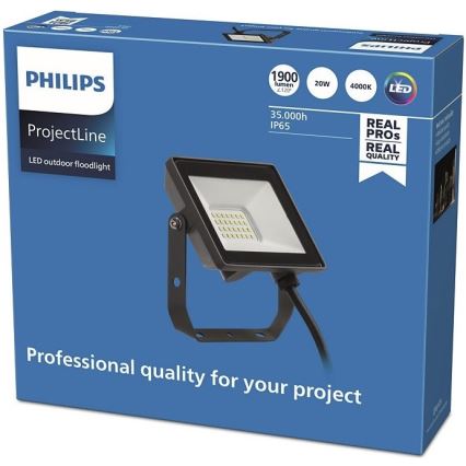Philips - Holofote exterior LED PROJECTLINE LED/20W/230V IP65 4000K