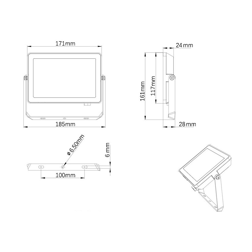 Philips - Holofote exterior LED PROJECTLINE LED/30W/230V IP65 3000K