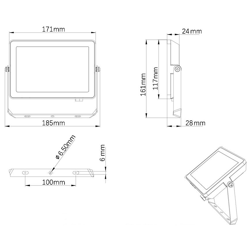 Philips - Holofote exterior LED PROJECTLINE LED/30W/230V IP65 4000K