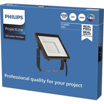 Philips - Holofote exterior LED PROJECTLINE LED/50W/230V IP65 3000K