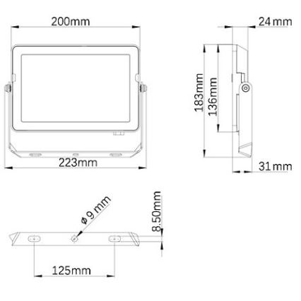 Philips - Holofote exterior LED PROJECTLINE LED/50W/230V IP65 3000K