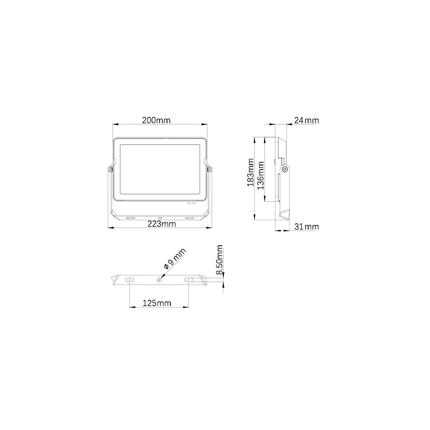 Philips - Holofote exterior LED PROJECTLINE LED/50W/230V IP65 3000K