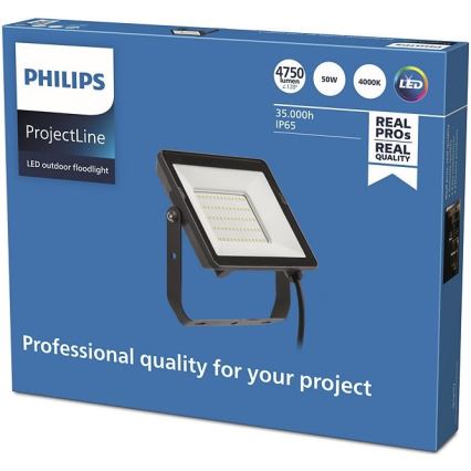 Philips - Holofote exterior LED PROJECTLINE LED/50W/230V IP65 4000K